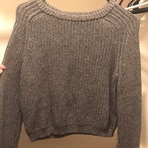 Grey crop sweater